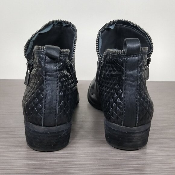 Lucky Brand Bartalino Bootie, Black Leather, Womens Size 8 M / 38 - Picture 5 of 11